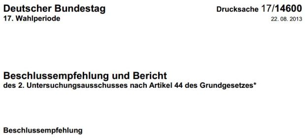 Chronik zum NSU-Terror (Kapitel 13): Juli/August 2013 – Details zum Leben im „Untergrund“, Abschluss PUA Bundestag und Bayern